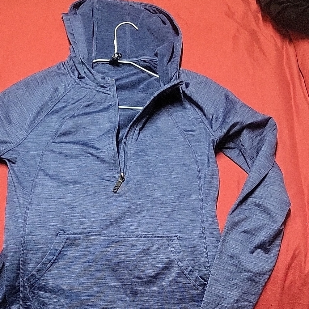 Body Central Blue Hoodie Sweatshirt